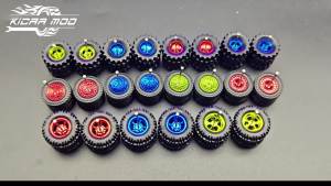 1/64 Model Car Wheels with Rubber All Terrain Tires Five Spoke 2 Refitting Parts for Off-road Vehicle Large Size 1 Set