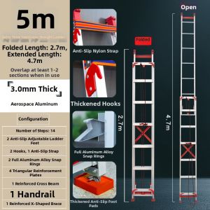 Heavy-duty Aluminum Telescopic Ladder