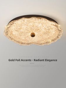 FANZHEN | Luxurious Gold Foil Acrylic Ceiling Light
