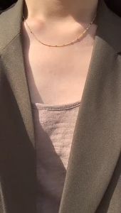 rantai leher lelaki emas bangkok cop 916 indian gold kalung titanium anti karat original gold Plain chain necklace kalung korean style for women gift 项链 女