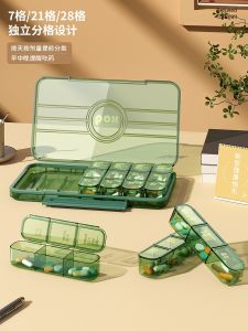 Portable Large Capacity Medicine Box JK Quality Pill Organizer Week Long Daily Reminders on the Go Storage Case