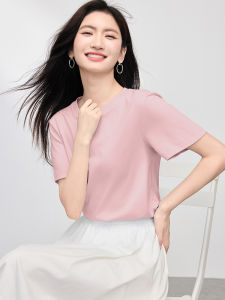 White 100% Cotton Loose Short Sleeve T-Shirt Womens Summer New Style Simple Match All Shoulder Casual Fashion Top Shirt