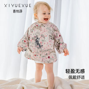 Baby Waterproof Feeding Apron Ultra Soft Polyester Fiber Child Eating Coverall Boys Girls Antiwear Clothes Infant Feeding Bibs