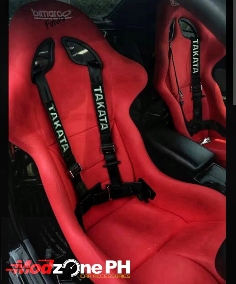 TAKATA FOUR POINT RACING SEAT BELT HARNESS HIGH QUALITY JAPAN SAFETY  SEATBELT UNIVERSAL - Main Image
