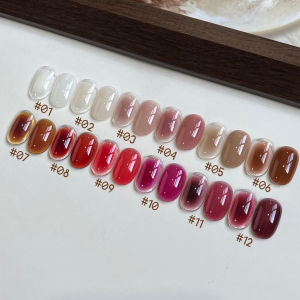 Bộ Sơn Gel Móng Tay WS All Season Ice - Màu Nâu Hồng Trắng Trong Suốt 1-12 Lọ Gel Trị Liệu Bằng Ánh Sáng Dùng Cho Salon Tại Nhà Tự Làm 10ml