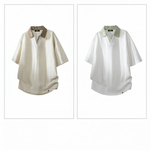 FINGERCROXX | Summer Linen Short Sleeve POLO T-Shirt