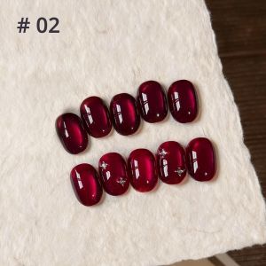 MIANEL 93A ยาทาเล็บเจลสีแดง 10 มล. คอลเลคชั่นใหม่ ฤดูใบไม้ร่วง ฤดูหนาว 2025  แบบลูกแก้วใส  ตาแมว  สำหรับตกแต่งเล็บ