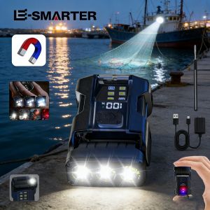 USB Rechargeable Magnetic Working Light 7 Modes Fishing Torch Portable Mini LED Flashlights EDC Flashlight with Battery Display