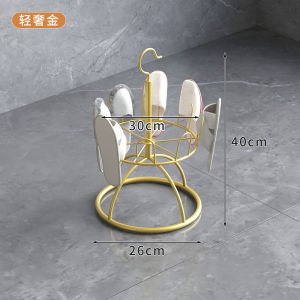 Balcony Floor Shoe Rack Indoor Outdoor Hanging Rotating Shoe Storage Organizer Sandal Holder Drain Pan Iron Material Wall Mounted