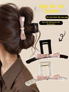 PINK EMPRESS | Kẹp Tóc Hình Nơ Hồng Hàn Quốc cho Tóc Đầy Đặn