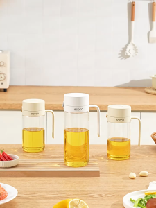Ecoco Glass Oil Dispenser 600ML/800ML Seasoning Oil Bottle for Kitchen Double-Sealed Anti-Leakage