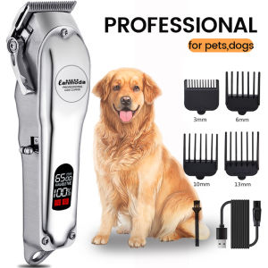 Professional Dog Hair Clippers Full Metal Rechargeable Pet Trimmer Cat Shaver Cutting Machine Puppy Grooming Haircut Low Noice