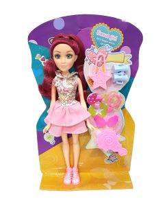 A-005 (2) Sweet Girl Dress Up Fashion Doll with Eye Lashes and Colored Hair by Kaibibi Girl