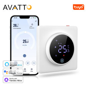 AVATTO Tuya WiFi Knob Thermostat Smart Temperature Controller Electric Heating Water Gas Boiler Works With Alexa Google Home