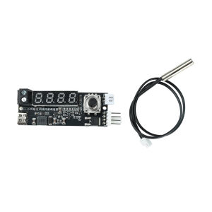 Aideepen | DC 5V 12V 5A 4-wire PWM Fan Speed Control Module with Smart Temperature-Controlled Cooling Temperature/RPM Display Type-C Power