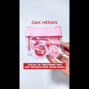 SR12 Paket Lip Treatment Scrub dan Exfoliator Bibir Merawat Melembabkan dan Warna Alami Bibir