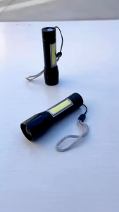 [fashion518] Senter Mini Swat COB LED Zoom Super Terang / Portable Emergency Lamp | USB Charger [ kotak hijau]