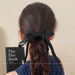 Bows Ribbon Double Ponytail Hairpin Female Back Head Fancy Loose Clip Spring Clip Hairpin 2024 New Arrival