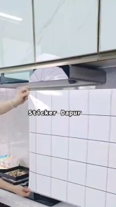 60x500cm Oil-proof Aluminum Foil Wallpaper Waterproof Contact Paper Self-adhesive Kitchen Stove Tile