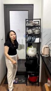 Kệ Tủ Đa Năng Lắp Ráp 6 Tầng Có Bánh Xe Thép Dày Sơn Nung Bền Đẹp Tải 50Kg