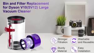 Bộ Phận Thay Thế Khay Chứa Bụi Lớn Thùng Chứa Bụi Nhựa ABS Máy Hút Bụi Cầm Tay Dyson V10 SV12 Animal/Absolute Mã 969509-01