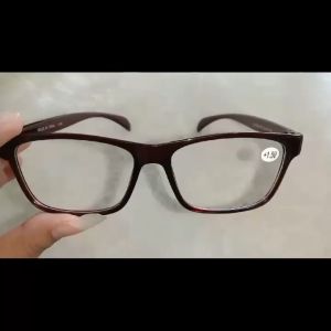 Kacamata Full Plus Khusus Rabun Dekat Untuk Pria Wanita Ready Ukuran +0.50 s/d +4.00 Full Bingkai Coklat Frame Kotak Persegi Panjang - BISA COD