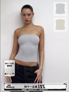 New Color Tank Air Mist Blue Tube Top Slim Fit Minimalist Style Womens Short Sleeveless Shirt Backless Fashion Summer 2025