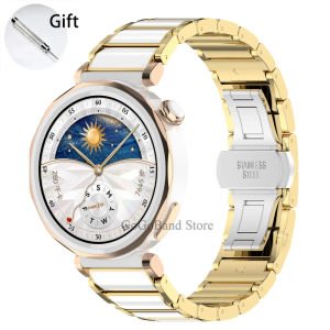 18mm Ceramic Stainless Steel Band for Huawei Watch GT7 GT6 GT5 Pro GT4 41mm 42mm Women Quick Fit Metal Strap Replacement Parts