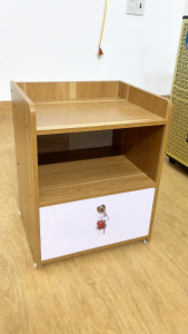 Tặng Tua Vít - Tủ Đề Đầu Giường - Tab Đầu Giường Gỗ MDF Cao Cấp Màu Gỗ Có Khóa An Toàn Lắp Ráp Dễ Dàng