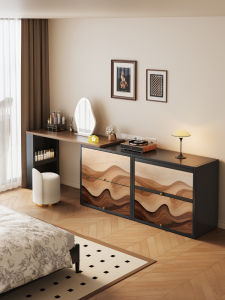 MEISD | Steel Cream Style Extendable Small Space Makeup Dresser