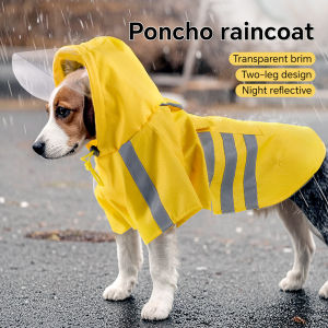 Sentexin Dog Raincoat Reflective Waterproof Pet Poncho Hooded Raincoat for Chihuahua Rain Jacket Small Medium Dogs Jumpsuit Dogs Overalls S-5XL