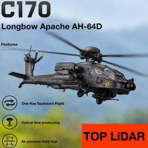 FMS | RC ERA Remote Control Apache Armed Helicopter C170 6 Channel Optical Flow Positioning One Key Inverted 3D Flight For Adult Hobby