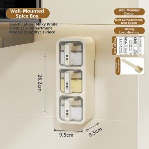 BAOJIAWANG | Wall-mounted Multi-Compartment Sealed Seasoning Storage Box