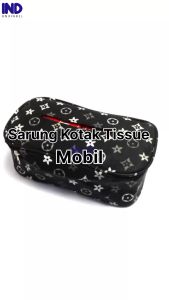 Sarung Kotak Tisu & Tempat Tisu Desain Hitam Biru