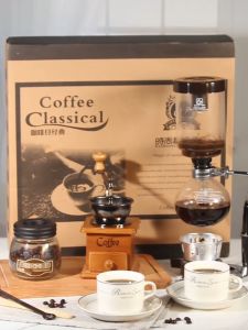 Handheld Siphon Coffee Maker Heat-resistant Glass Coffee Filter Kit Japanese Style Homemade Coffee Machine