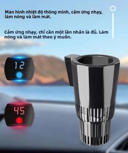 Giá Đỡ Cốc Thông Minh Di Động 2 Trong 1 - Tủ Lạnh Mini Ô Tô Làm Nóng & Làm Lạnh Nhanh Cho Mùa Hè & Mùa Đông