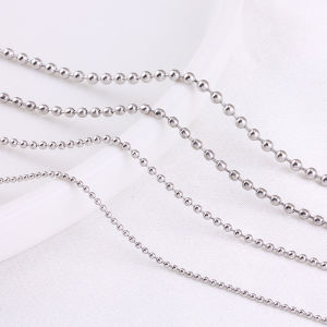 สแตนเลสไทเทเนียมเหล็ก Ball CHAIN สําหรับ DIY เครื่องประดับทําด้วยมือพวงกุญแจตุ๊กตาจี้อุปกรณ์เสริม