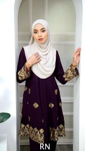 KEBARUNG RIAU TIJANI 13.0 MUSLIMAH | KEBARUNG RAYA LABUH SONGKET TABUR SULAM EMAS IRONLESS | KEBARUNG RIAU LABUH PLUS SIZE (NURSING) | KEBARUNG SULAM MUSLIMAH