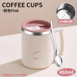 Cốc Cà Phê Bằng Thép Không Gỉ 304 Cốc Nước Văn Phòng Có Nắp Và Thìa Cốc Nước Giữ Nhiệt Cho Nam Và Nữ Cốc Trà Cặp Đôi