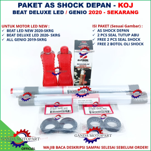 PAKET AS SHOCK DEPAN GENIO BEAT NEW DELUXE BEAT STREET LED NEW 2020 2021 2022 SAMPAI SEKARANG KOJ