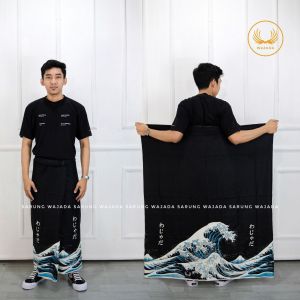 Sarung Batik Motif Astronot/Sarung Kang Santri/Sarung Pria Dewasa Gunungan Wayang/Sarung Wajada