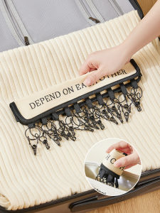 Portable Foldable Travel Clothes Hanger Towel Clamp Bathroom Underwear Drying Rack Fabric Clothes Hanger Travel Laundry Tool