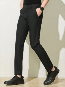 Slim Fitting Pure Color Mens Trousers