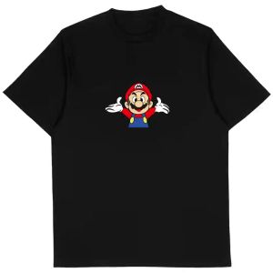 MMOPTOP Mens Short Sleeve Shirt: Customized Mario Design