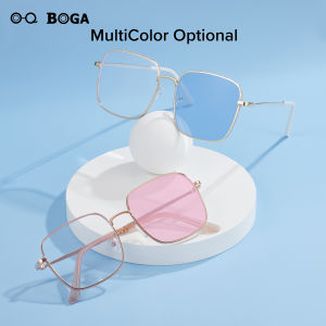 OQ BOGA Kính Máy Tính 20 Kiểu Phi Giới Tính Chống Tia Cực Tím Kính Râm Đổi Màu Chống Ánh Sáng Xanh Kim Loại Bức Xạ Gọng Vuông