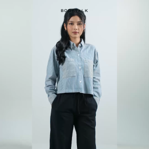 Bodytalk Kemeja Wanita Angeliqua White Navy Online 24518T2WV