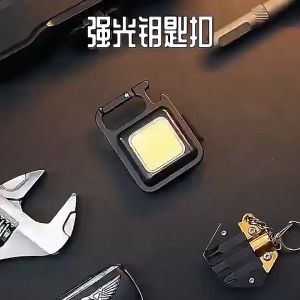 【Ready Stock】 Portable Mini Keychain COB Work Light/ USB Rechargeable LED Flashlight/ Outdoor Camping Emergency Lamp 多功能迷你COB工作灯 Lampu Mini LED