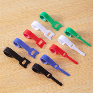 10pcs Adjustable Cord Ties Reusable Cable Ties Microfiber Hook Loop Cords Tape Storage Fastening Strap Tape Organizer