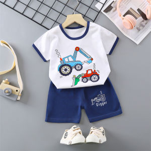 Pink Bear Cotton Summer Outfit for Girls Short Sleeve T-Shirt And Shorts Set Thin Clothing Baby Toddler Kids Ensemble