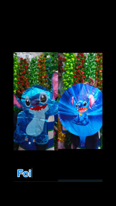 Balon Foil Ulang Tahun Anak Laki Laki Perempuan Karakter Stich Jumbo Bulat Satuan